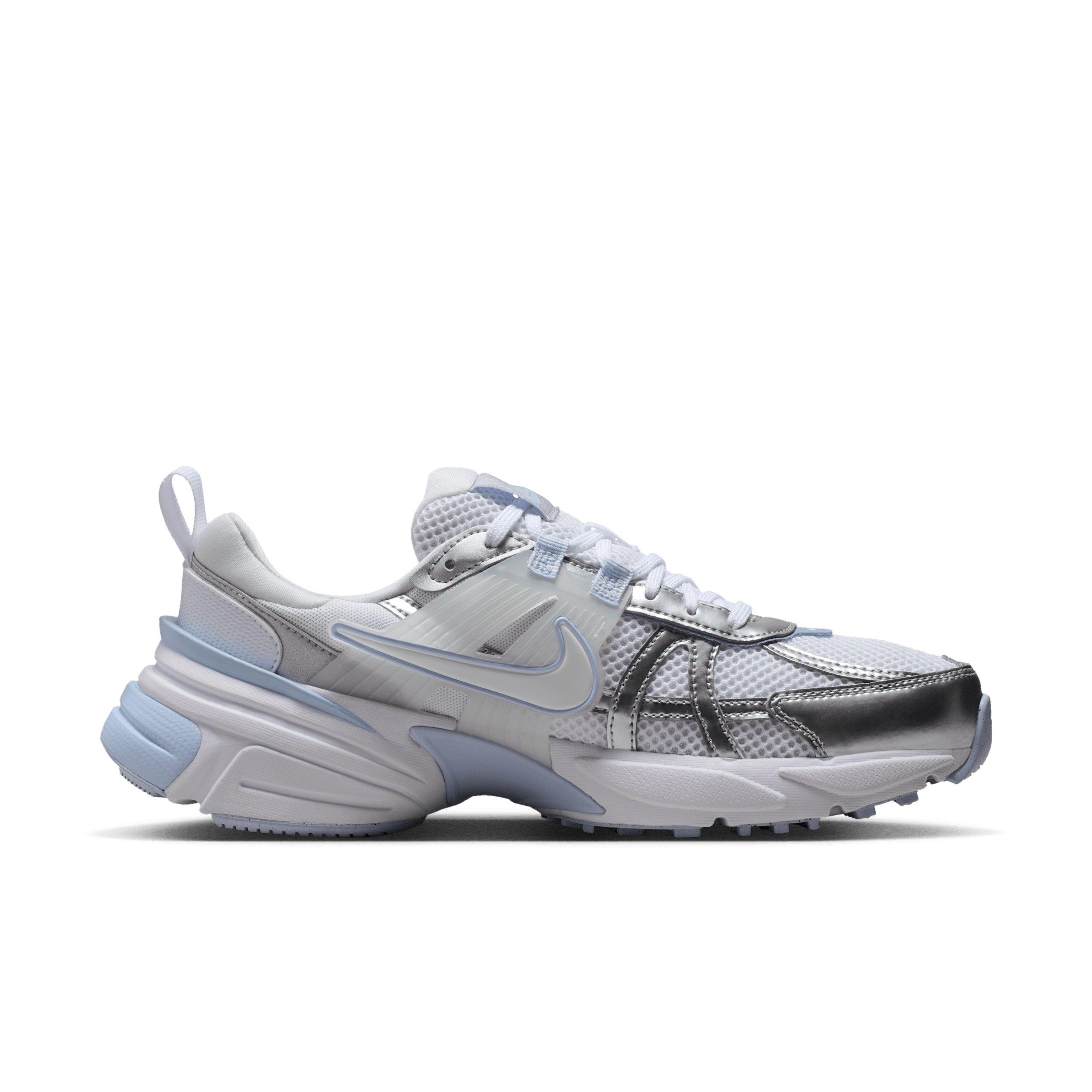 Nike V2K Run "White/Metallic Silver/Hydrogen Blue/White" Women's Shoe - WHITE/SILVER/BLUE/WHITE